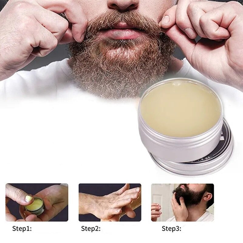Kit de Crescimento e Cuidados com a Barba (8 itens)