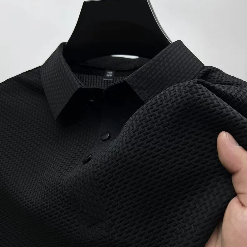 Camisa Polo Renda Seda Gelo