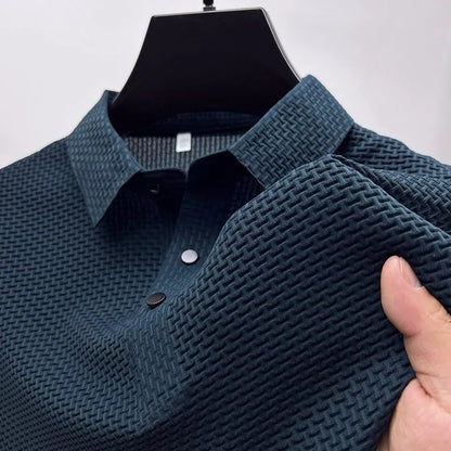 Camisa Polo Renda Seda Gelo