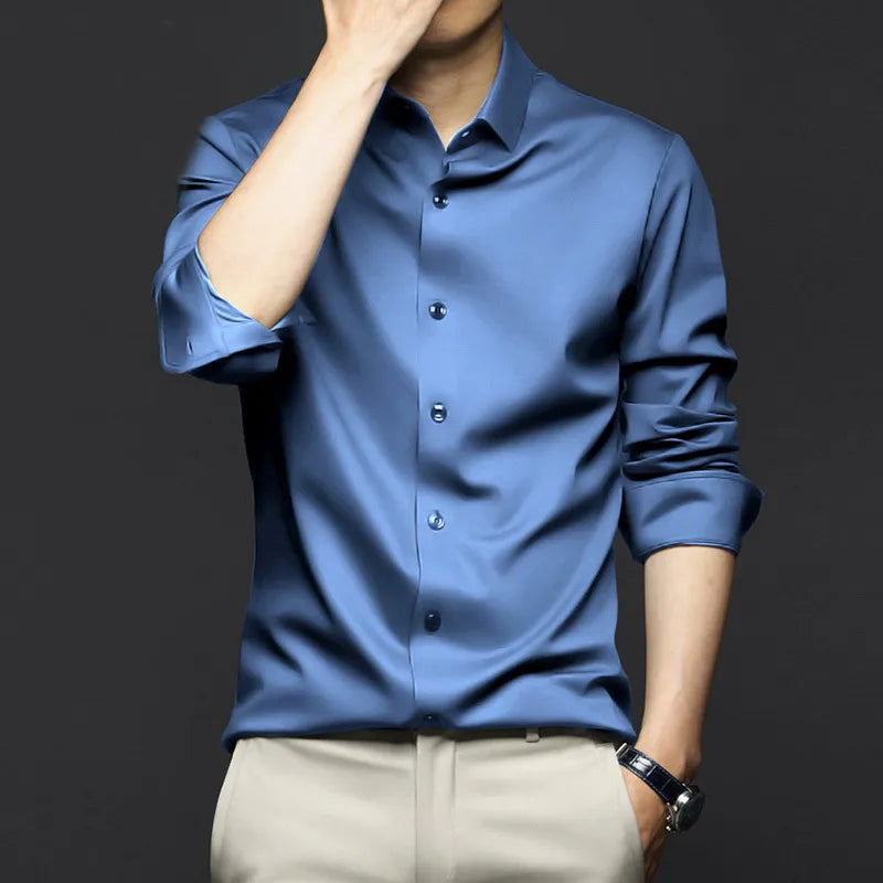 Camisa Social Seda Gelo